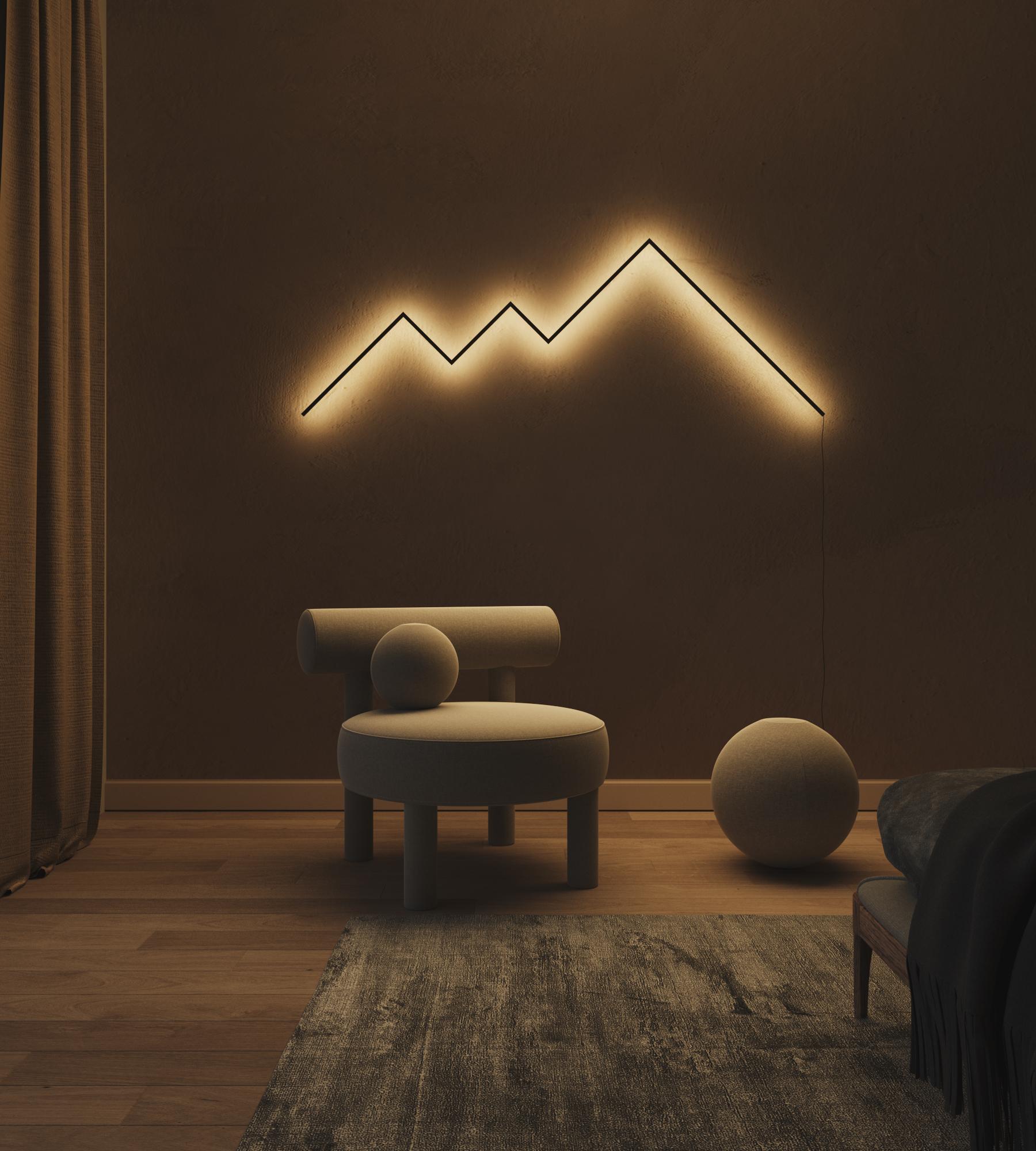 Sculpture lumineuse minimaliste 