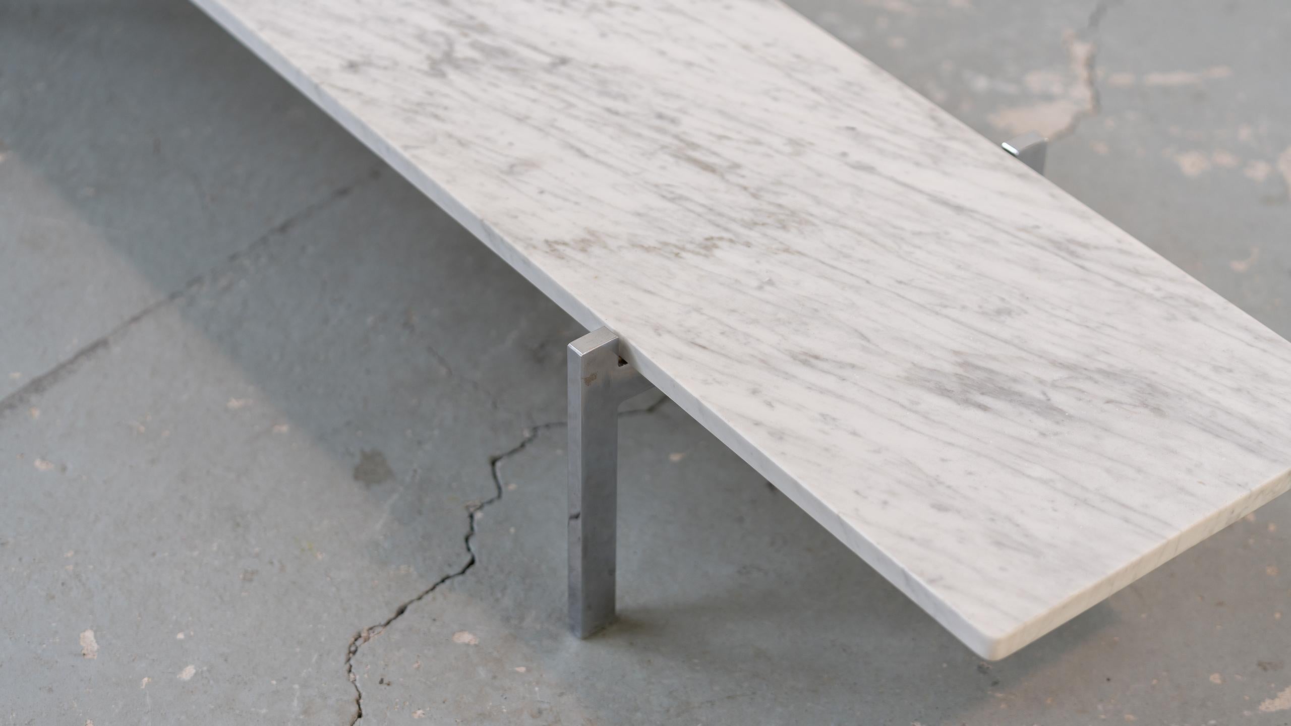 Minimalistic Marble Coffee Table ca. 1965 in the Style of Poul Kjærholm, Denmark 9