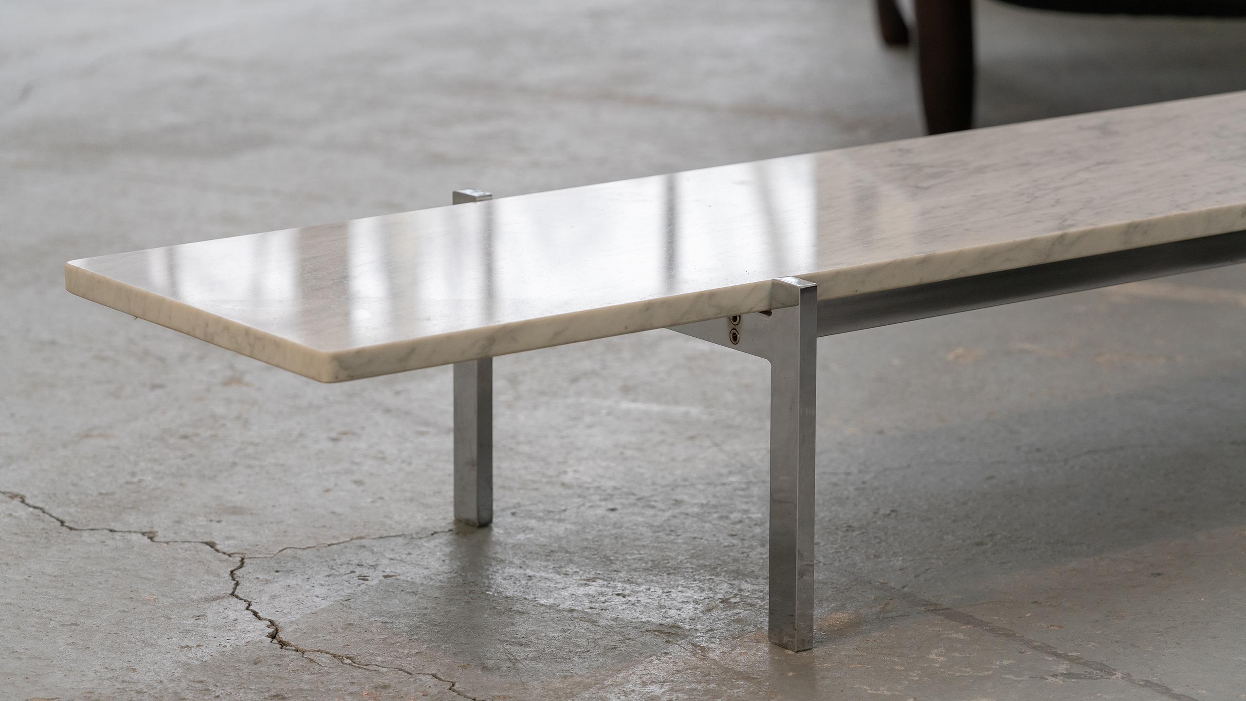 Minimalistic Marble Coffee Table ca. 1965 in the Style of Poul Kjærholm, Denmark 11
