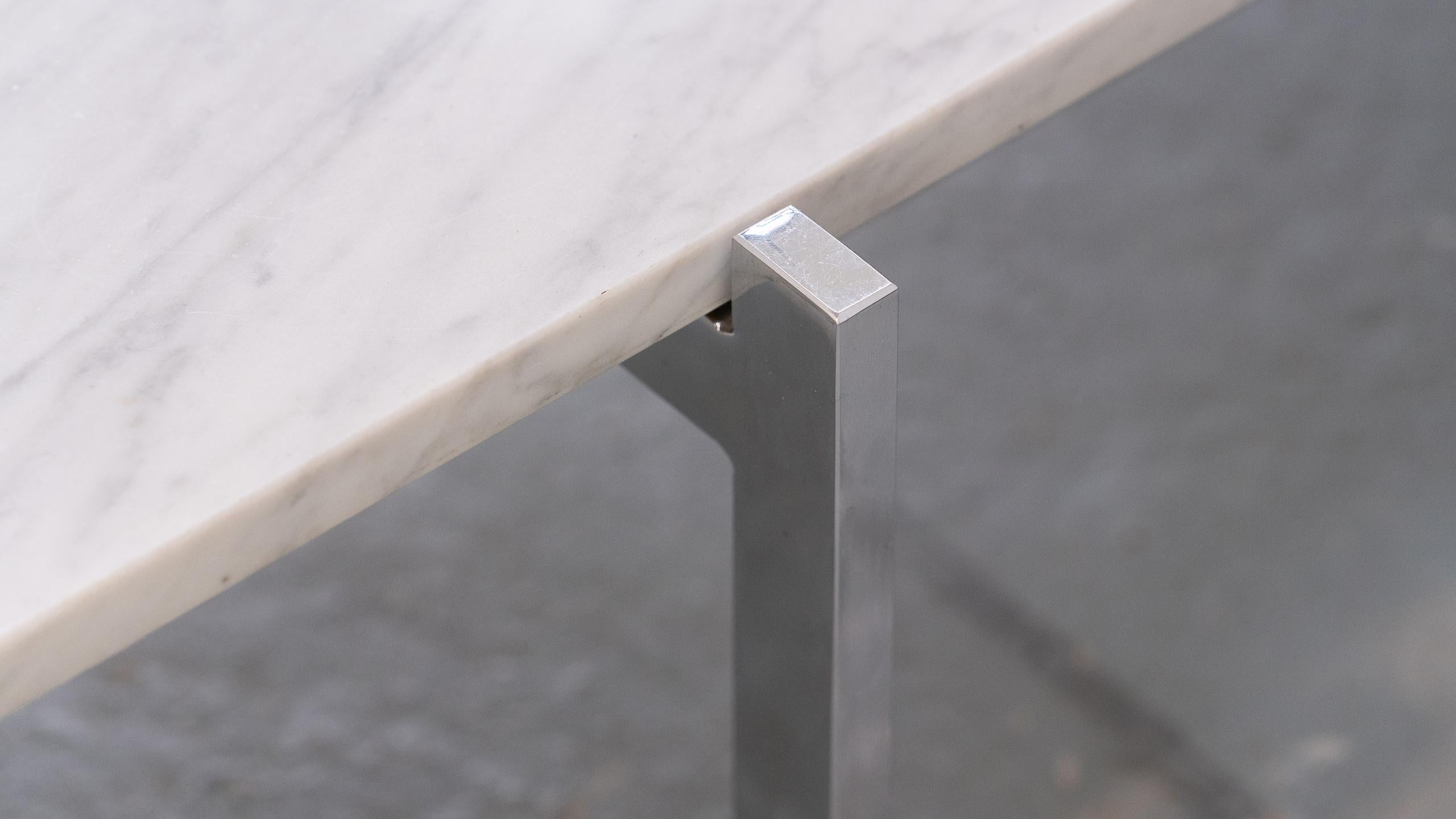 Minimalistic Marble Coffee Table ca. 1965 in the Style of Poul Kjærholm, Denmark 12