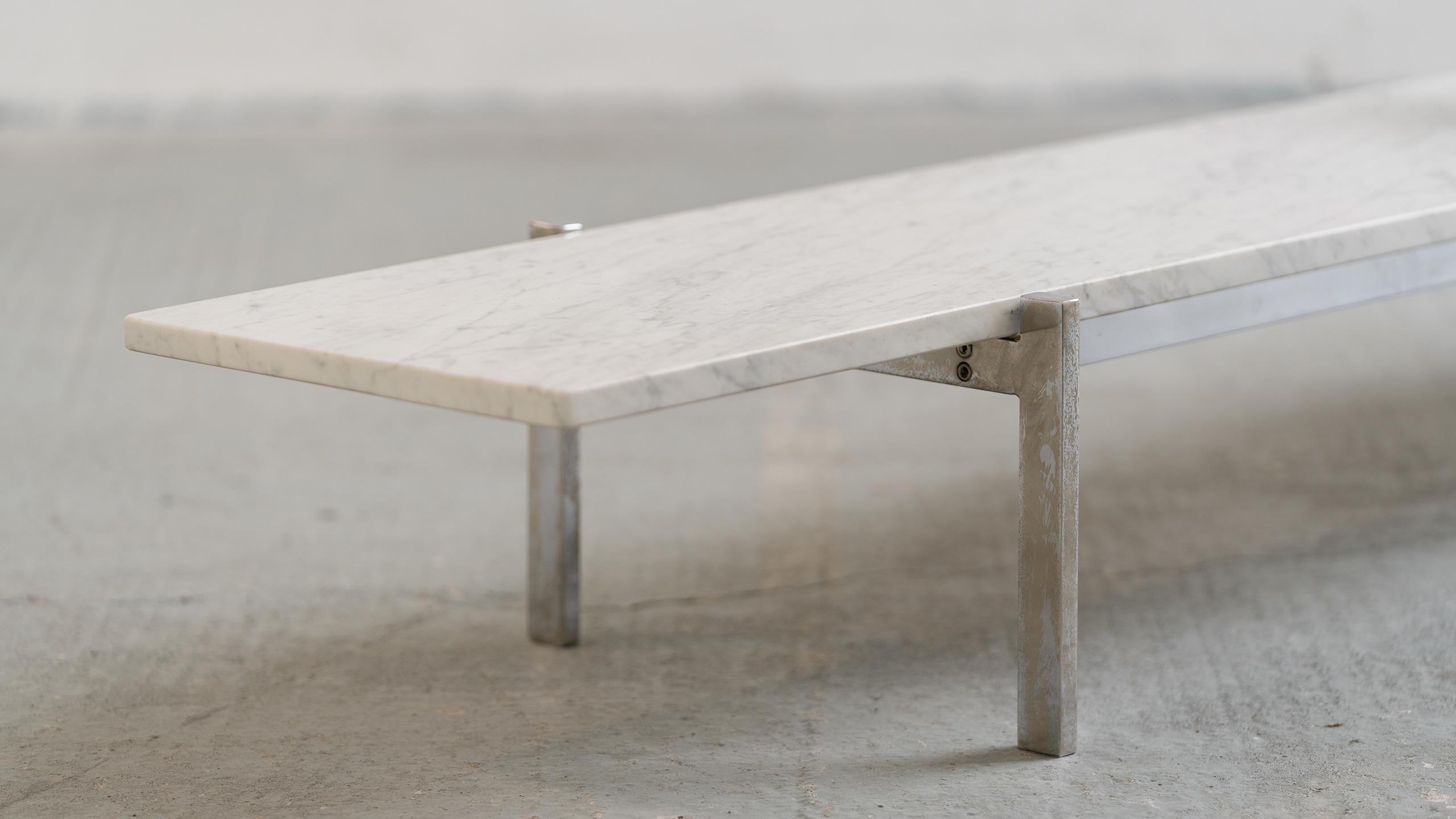 Minimalistic Marble Coffee Table ca. 1965 in the Style of Poul Kjærholm, Denmark 14