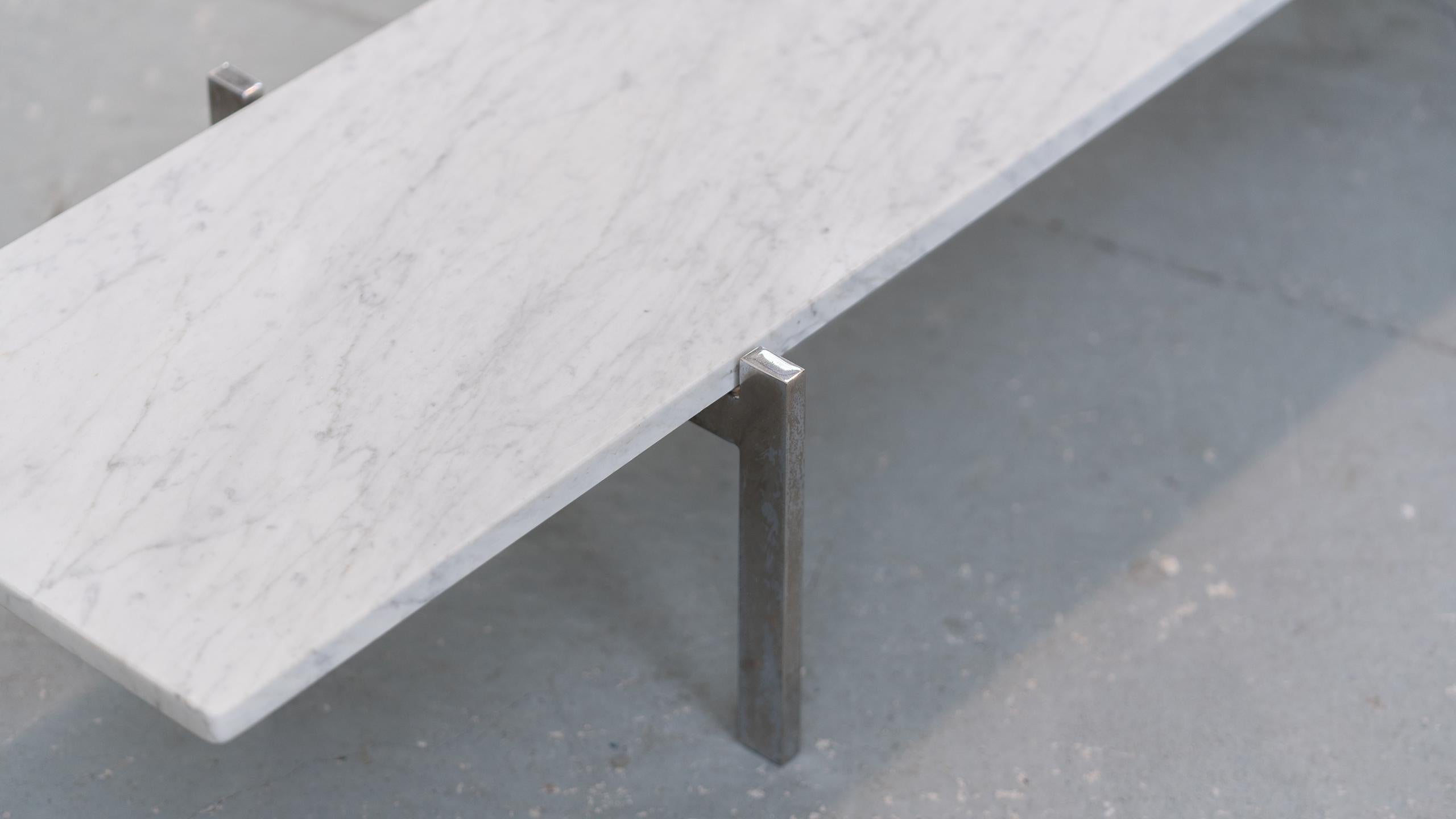 Minimalistic Marble Coffee Table ca. 1965 in the Style of Poul Kjærholm, Denmark 1