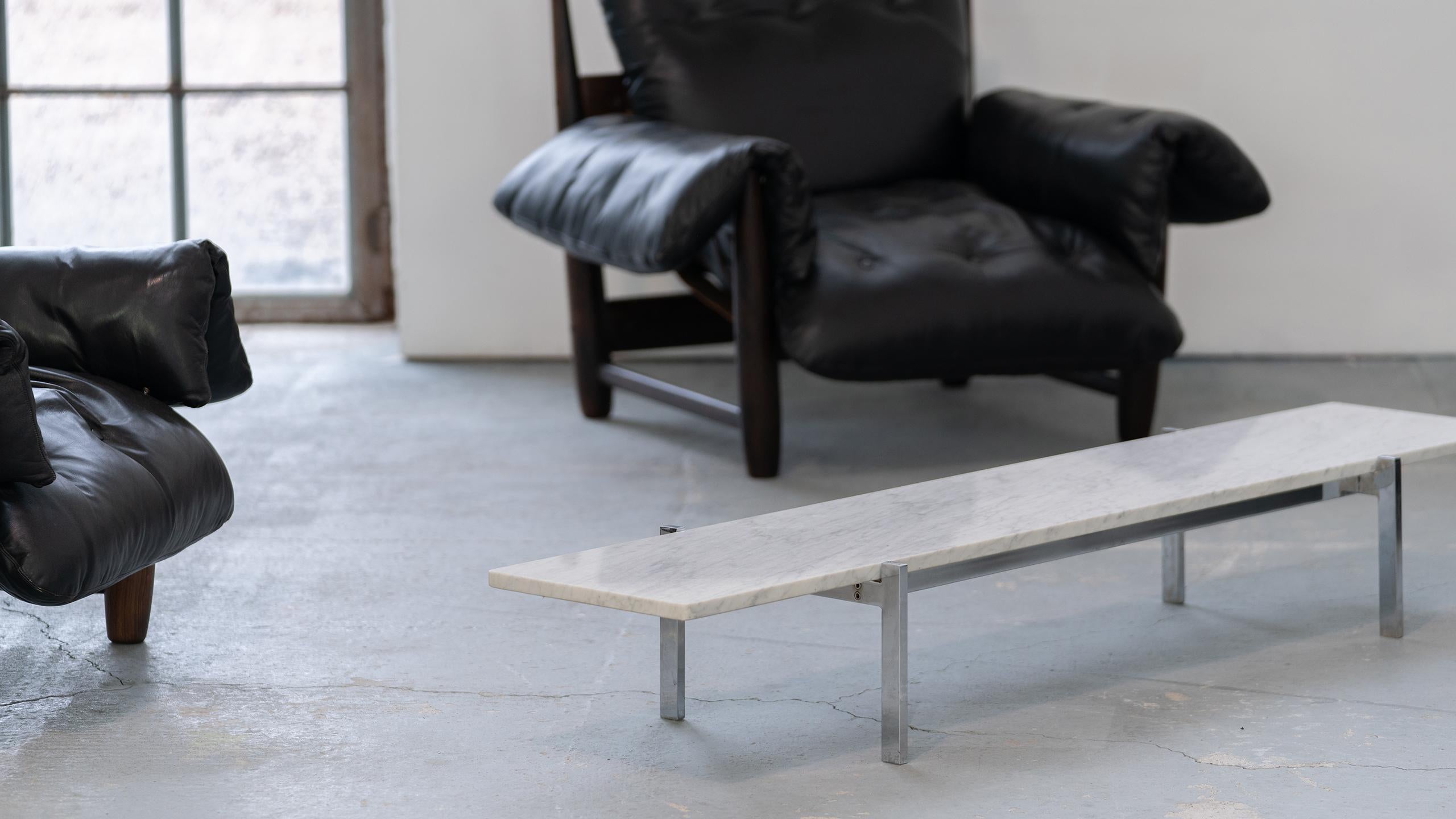 Minimalistic Marble Coffee Table ca. 1965 in the Style of Poul Kjærholm, Denmark 2