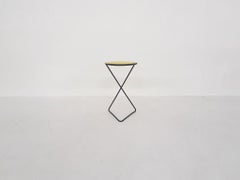 Minimalistic Metal Side Table, France 1950s
