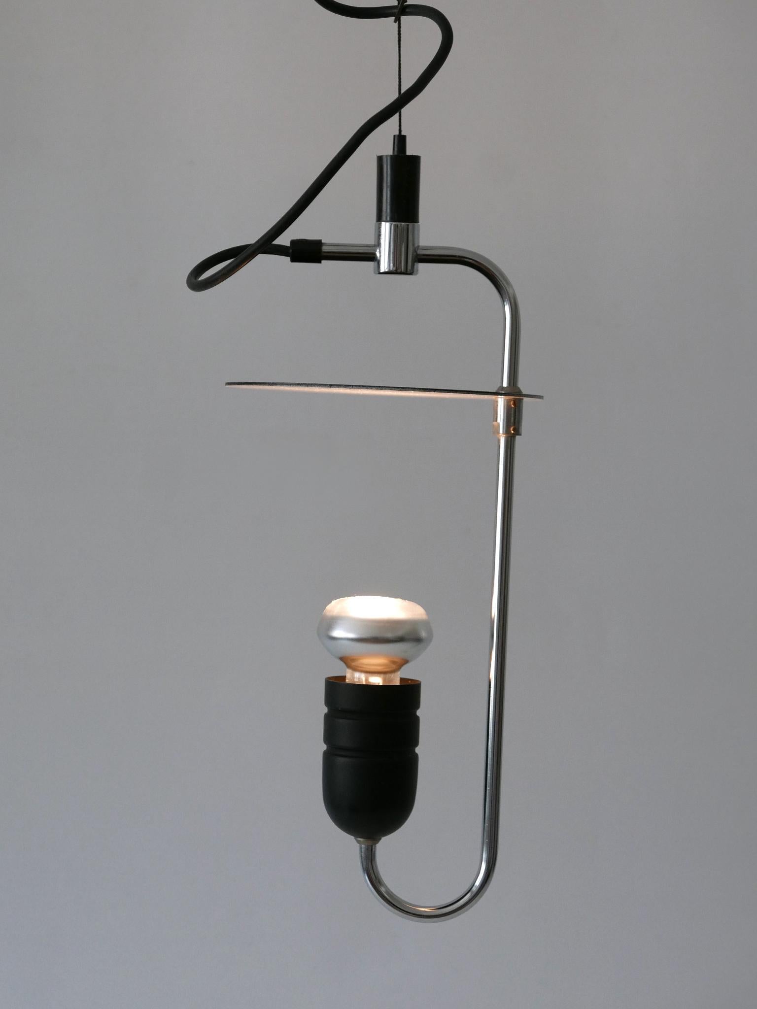 Lampada a sospensione minimalista del Mid Century Modern o luce a sospensione Italia anni '70 in vendita 2
