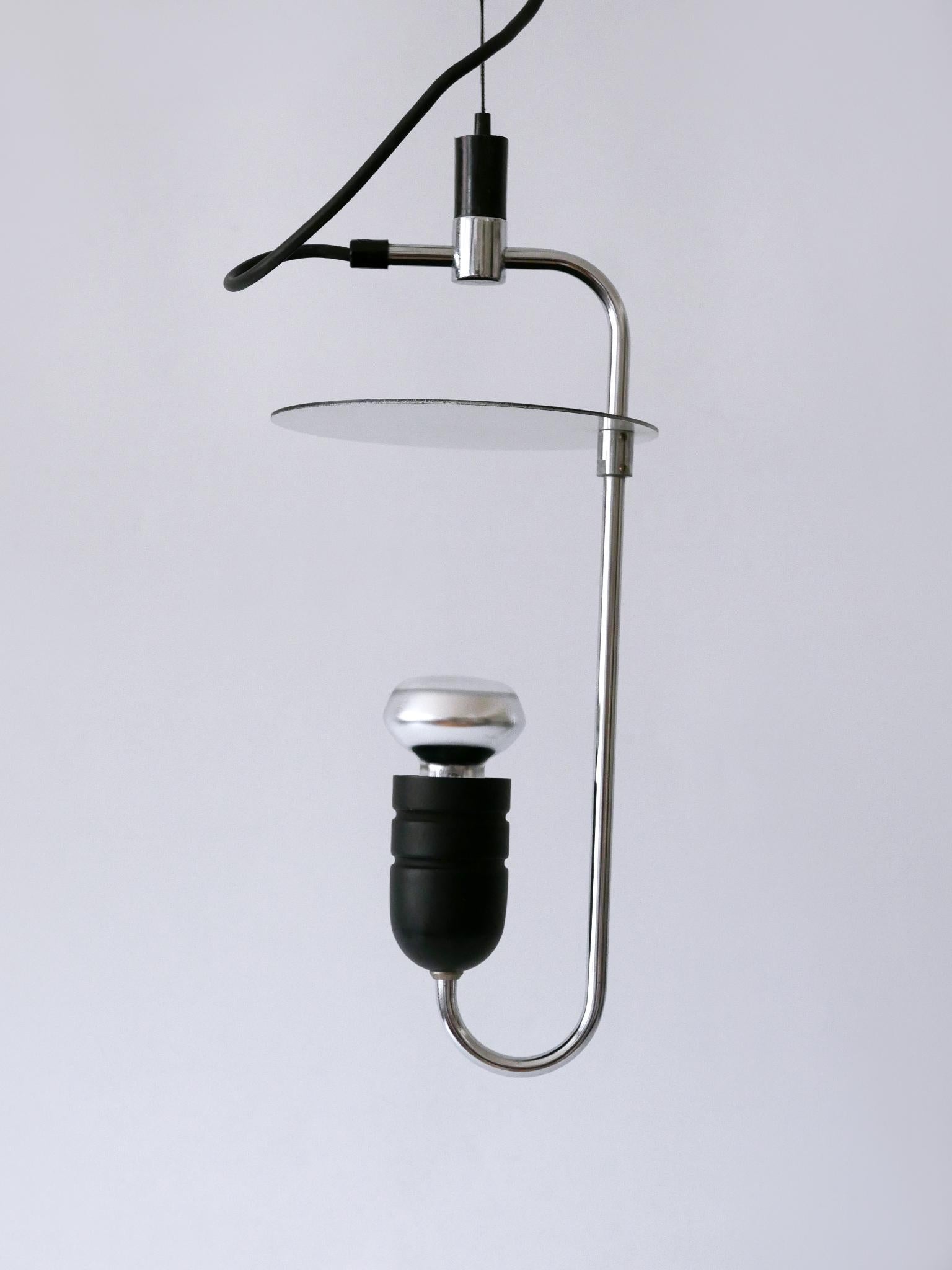 Lampada a sospensione minimalista del Mid Century Modern o luce a sospensione Italia anni '70 in vendita 3