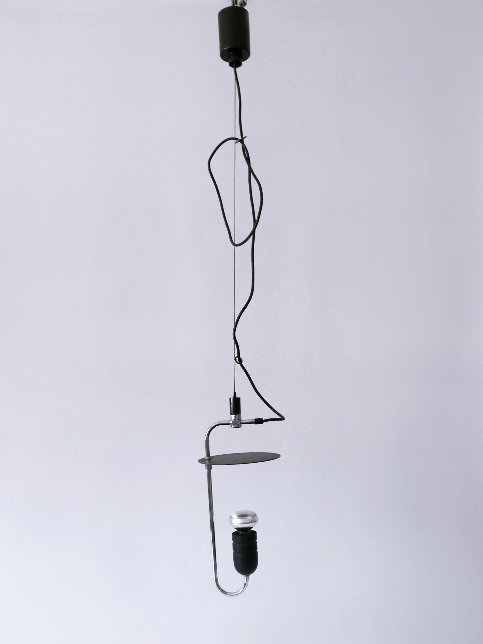 Lampada a sospensione minimalista del Mid Century Modern o luce a sospensione Italia anni '70 in vendita 7