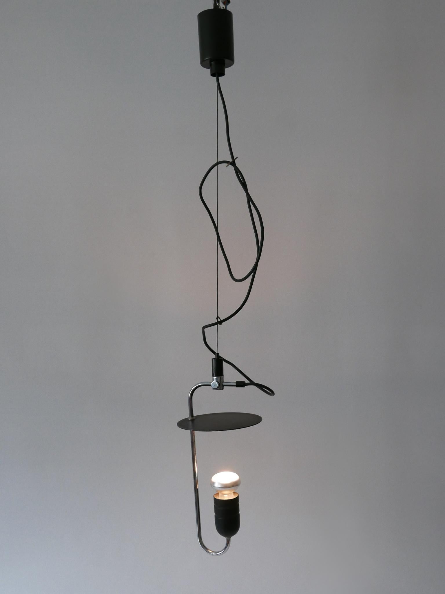 Lampada a sospensione minimalista del Mid Century Modern o luce a sospensione Italia anni '70 in vendita 8