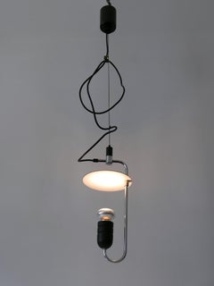 Minimalistic Mid Century Modern Pendant Lamp or Hanging Light Italy 1970s
