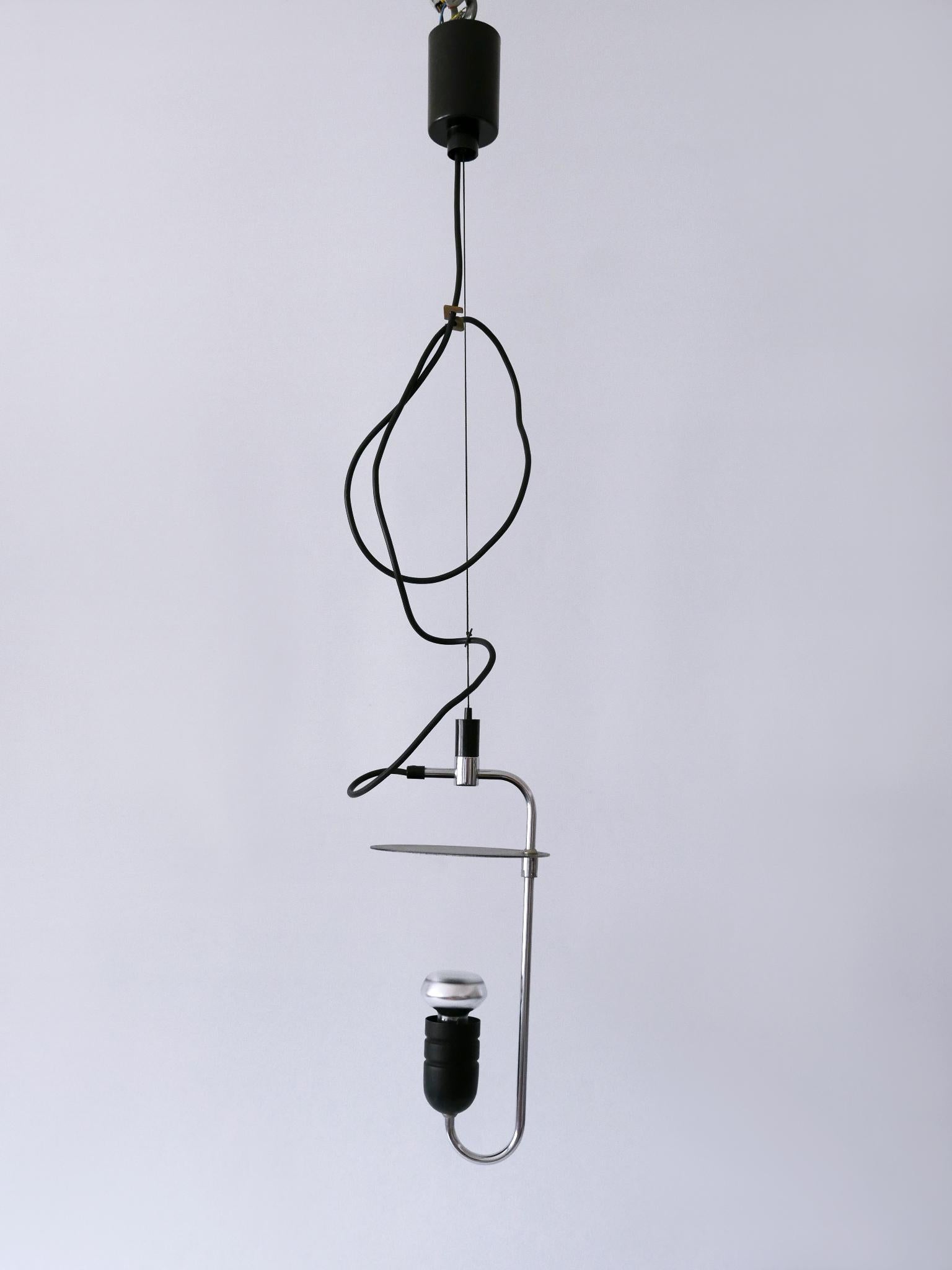 Mid-Century moderno Lampada a sospensione minimalista del Mid Century Modern o luce a sospensione Italia anni '70 in vendita