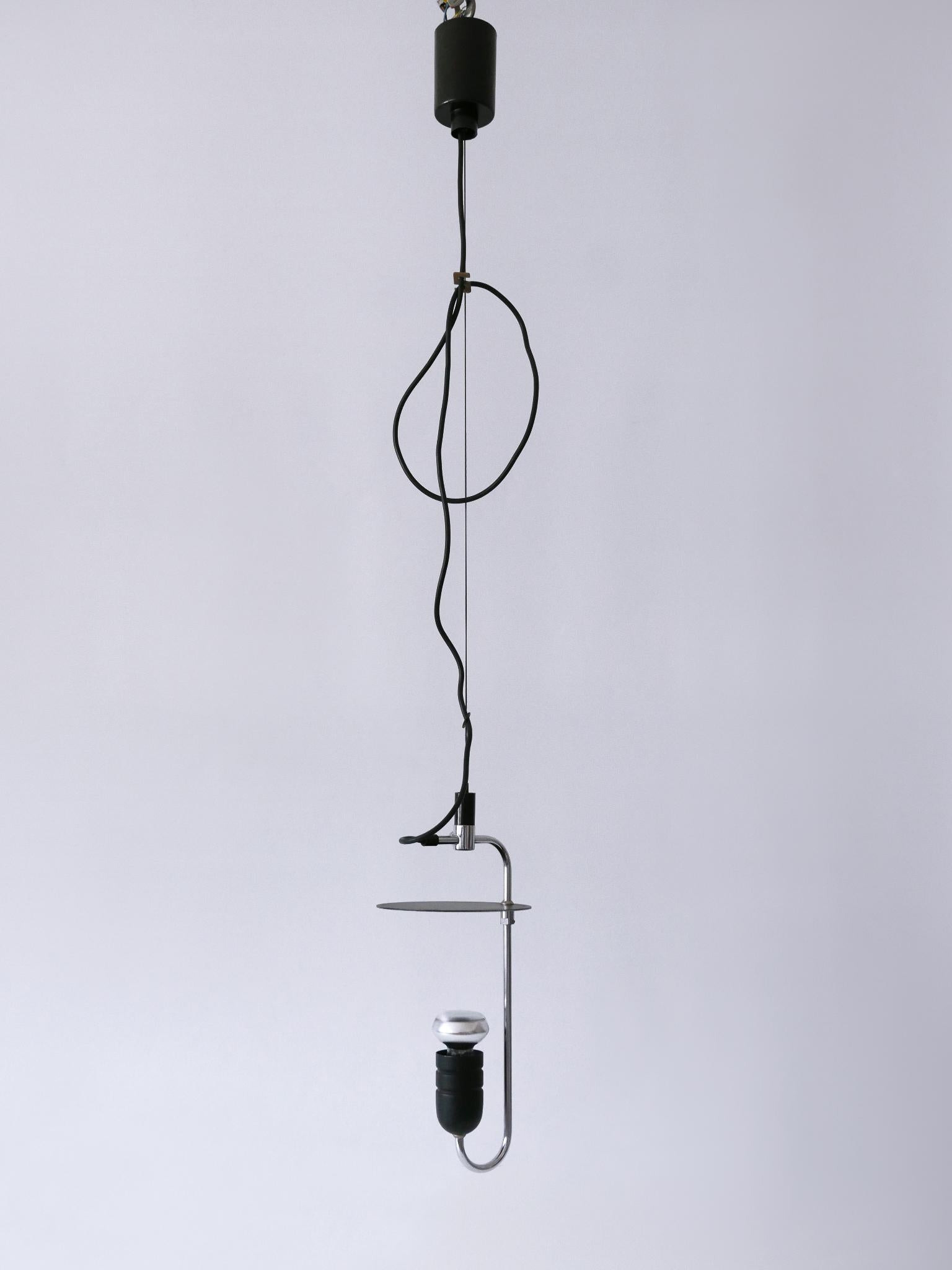 Smaltato Lampada a sospensione minimalista del Mid Century Modern o luce a sospensione Italia anni '70 in vendita