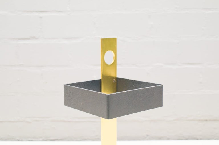 Minimalistic Mid-Century Modern Umbrella Stand in Brass and Metal, Austria  1950s For Sale at 1stDibs