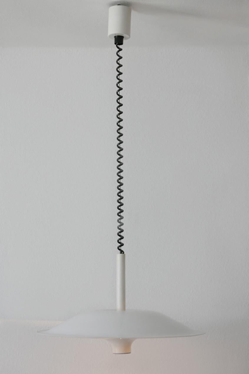 Mid-Century Modern Minimalistic Midcentury Pulldown Pendant Lamp or Hanging Light, 1980s, Denmark For Sale