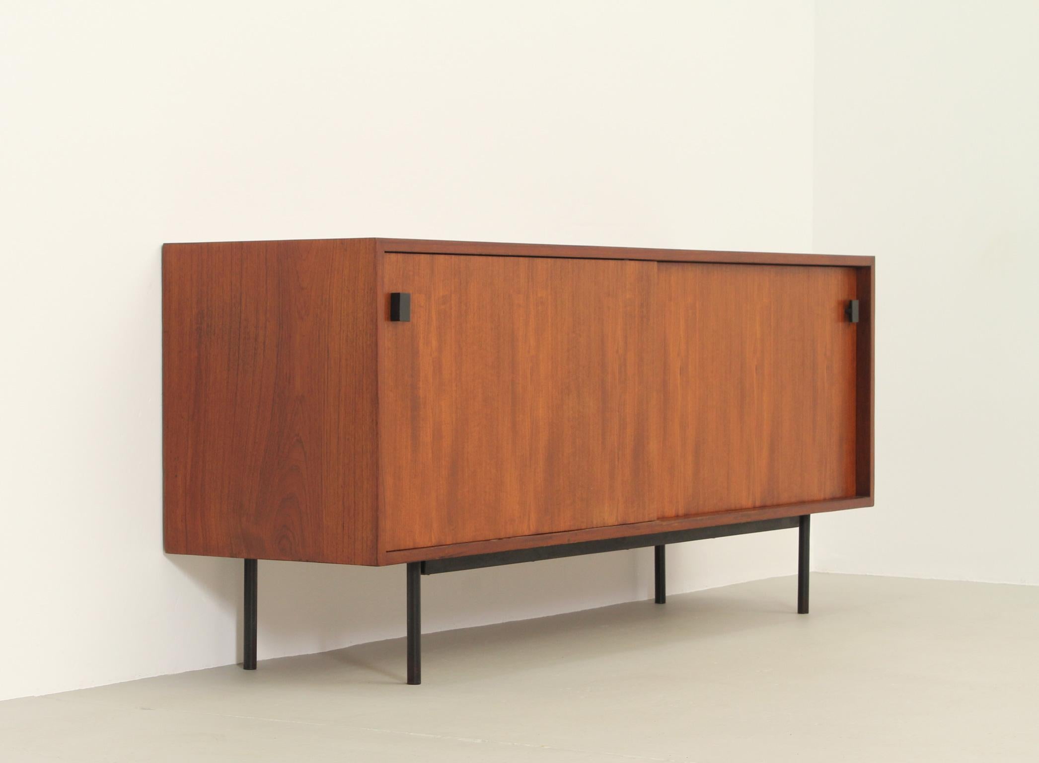 Minimalistic Mid-Century Sideboard in Teak Wood, 1950's 5