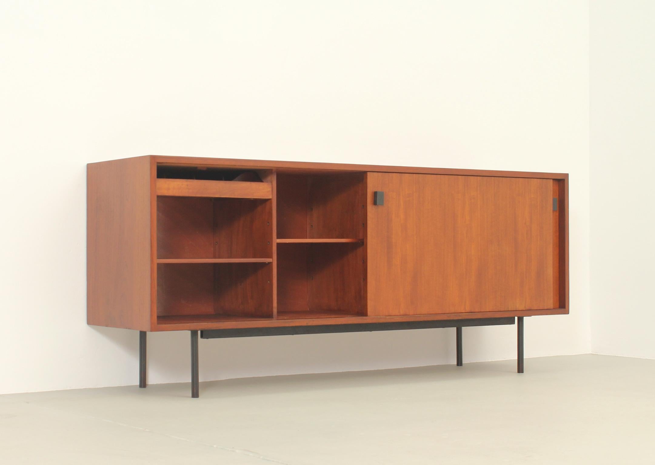 Minimalistic Mid-Century Sideboard in Teak Wood, 1950's 2