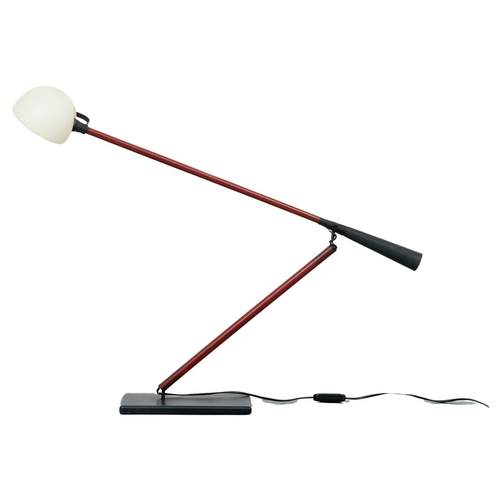 Minimalistic Mod. 613 Articulating Desk Lamp by Paolo Rizzatto for Arteluce 1975 For Sale