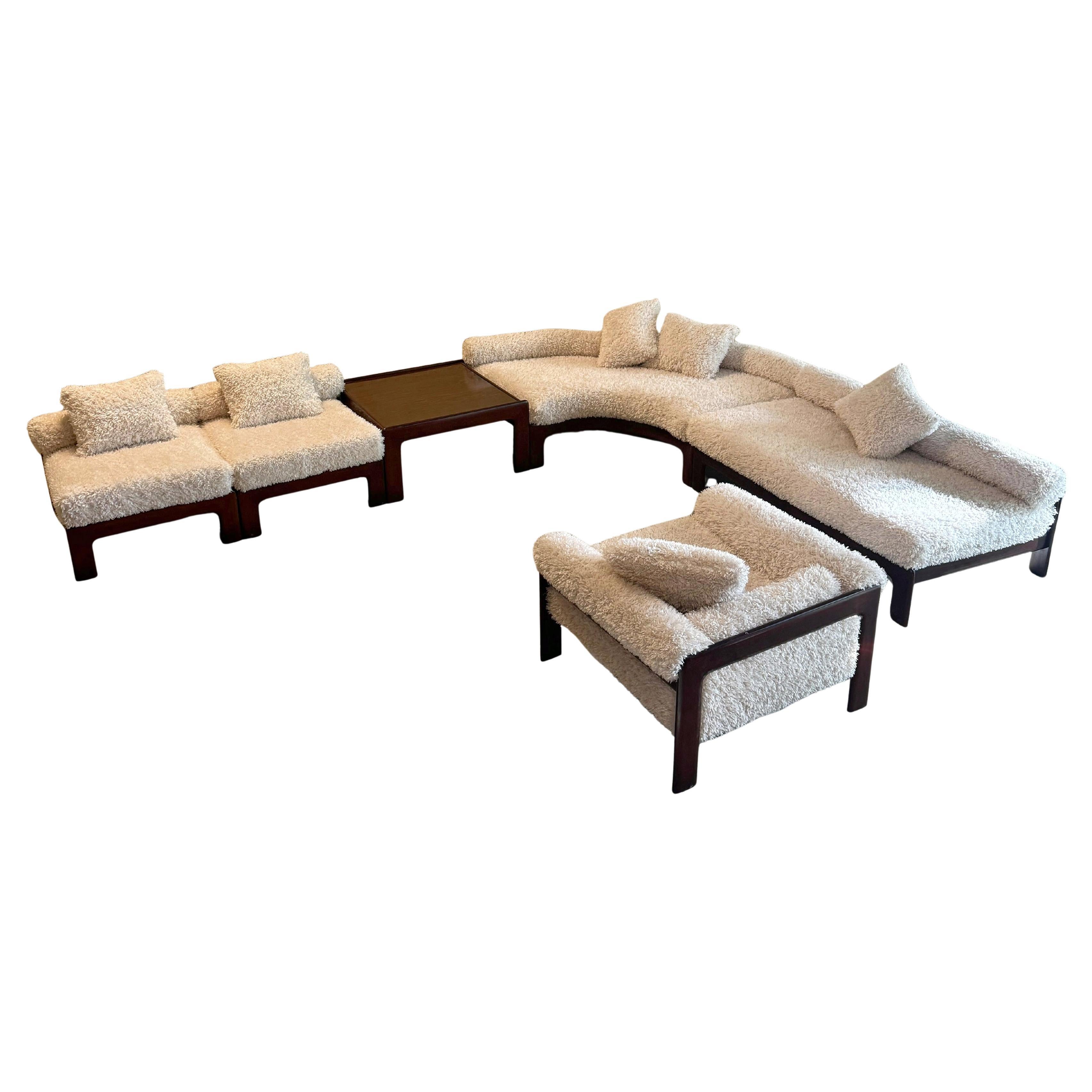 Sofá modular minimalista de Waldmann, Gölz & Schmidt para Durlet, años 70