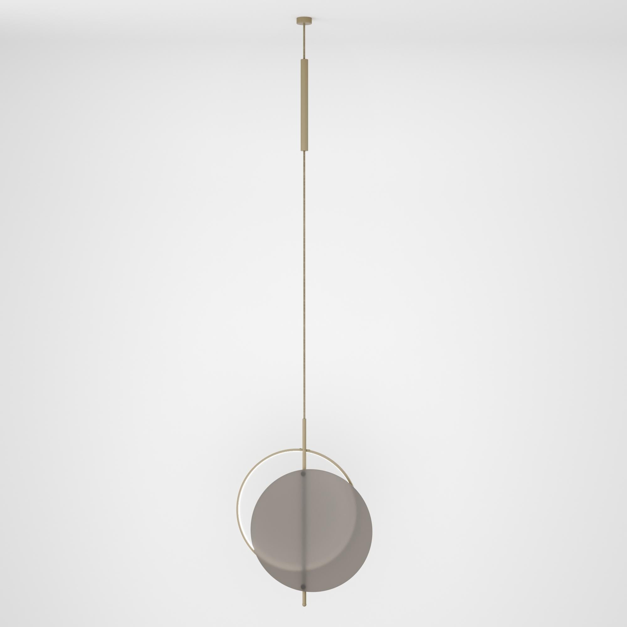 Steel Minimalistic Pendant Lamp, Glass Edition, Modern Style For Sale