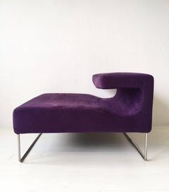 Minimalistic Purple Suede Chairs by Patricia Urquiola for Moroso