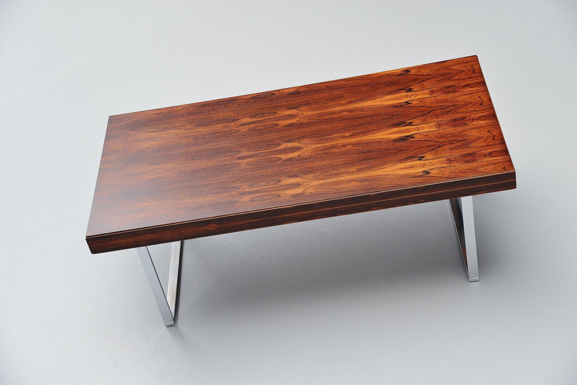 Danish Minimalistic Rosewood Desk Made in Denmark, 1960