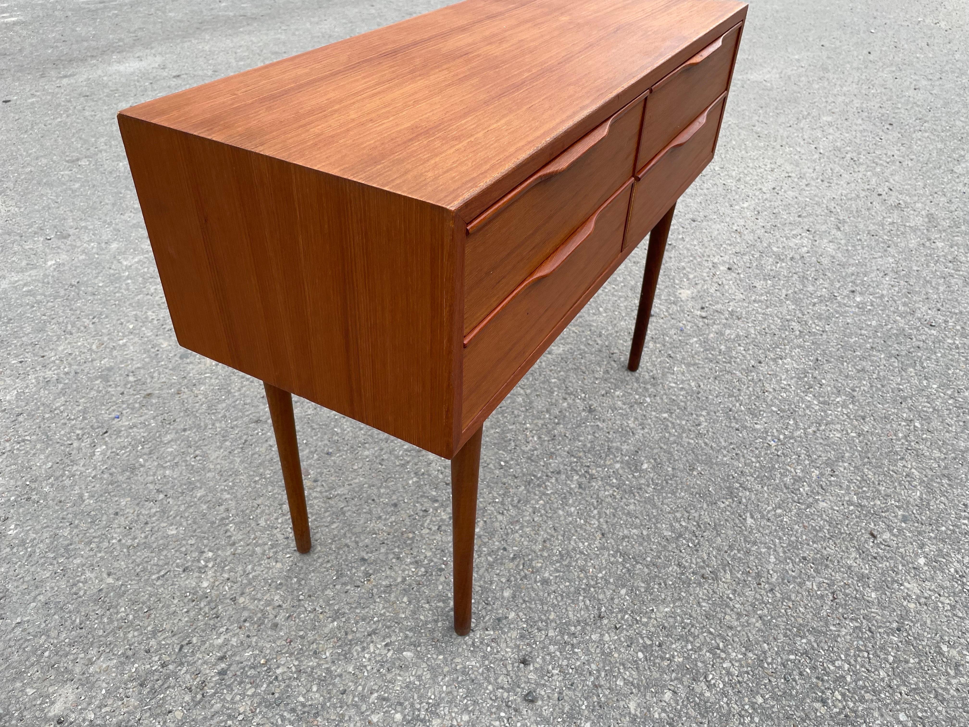 Mid-Century Modern Minimalistic Teak Dresser by Kai Kristiansen from the FM System, 1960’s