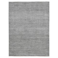 Minimalistic Textured Black and Ivory  Rug 9'x12'