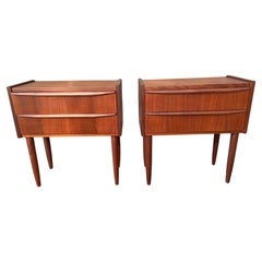 Tables de nuit minimaliste en teck danois du milieu du siècle des années 1960