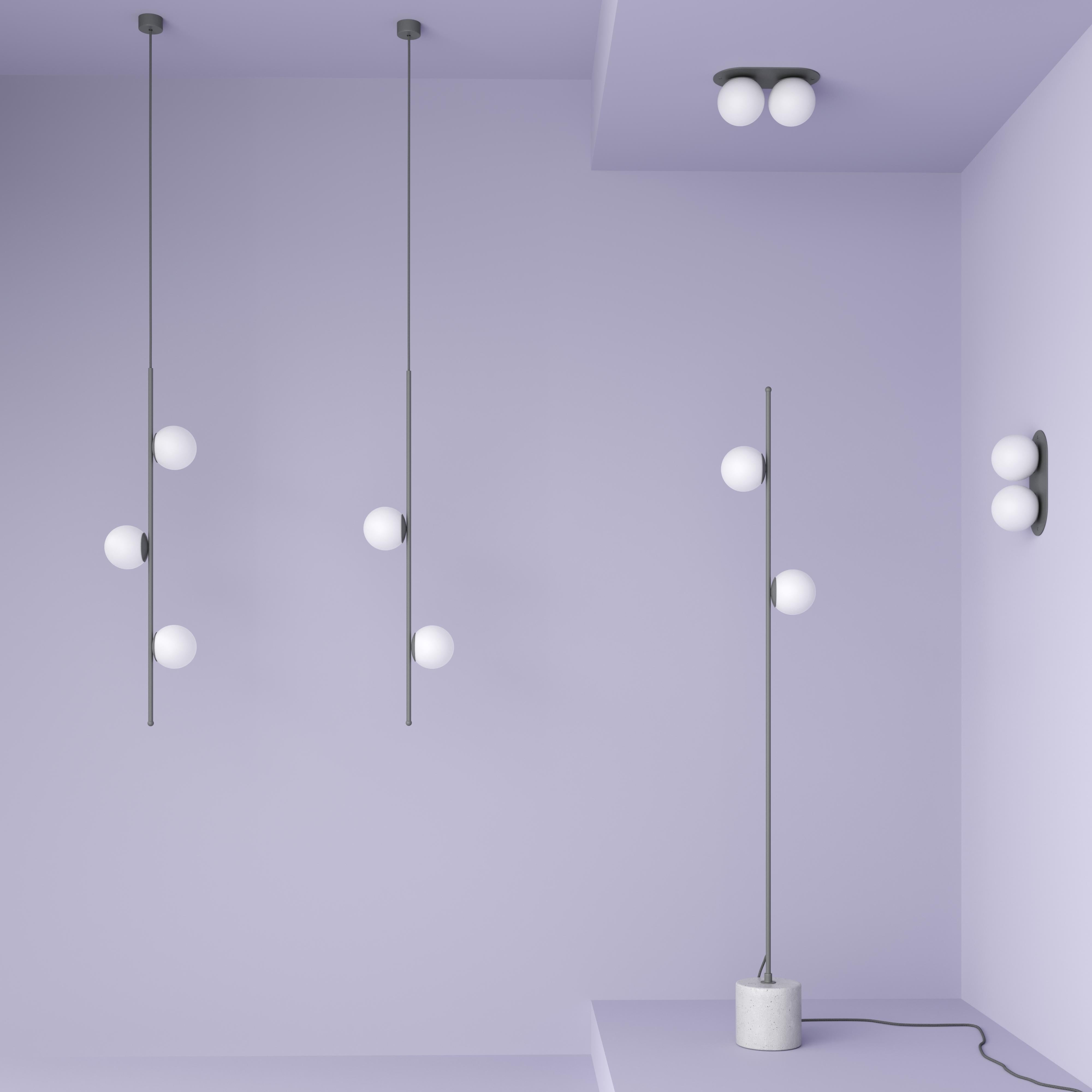 Contemporary Minimalistic Wall Lamp, Modern Steel Lighting, Glassphere Edition im Angebot 2