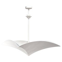 Minimalist Plaster Pendant 'Veris' 26" – Customizable Organic Modern by Benediko