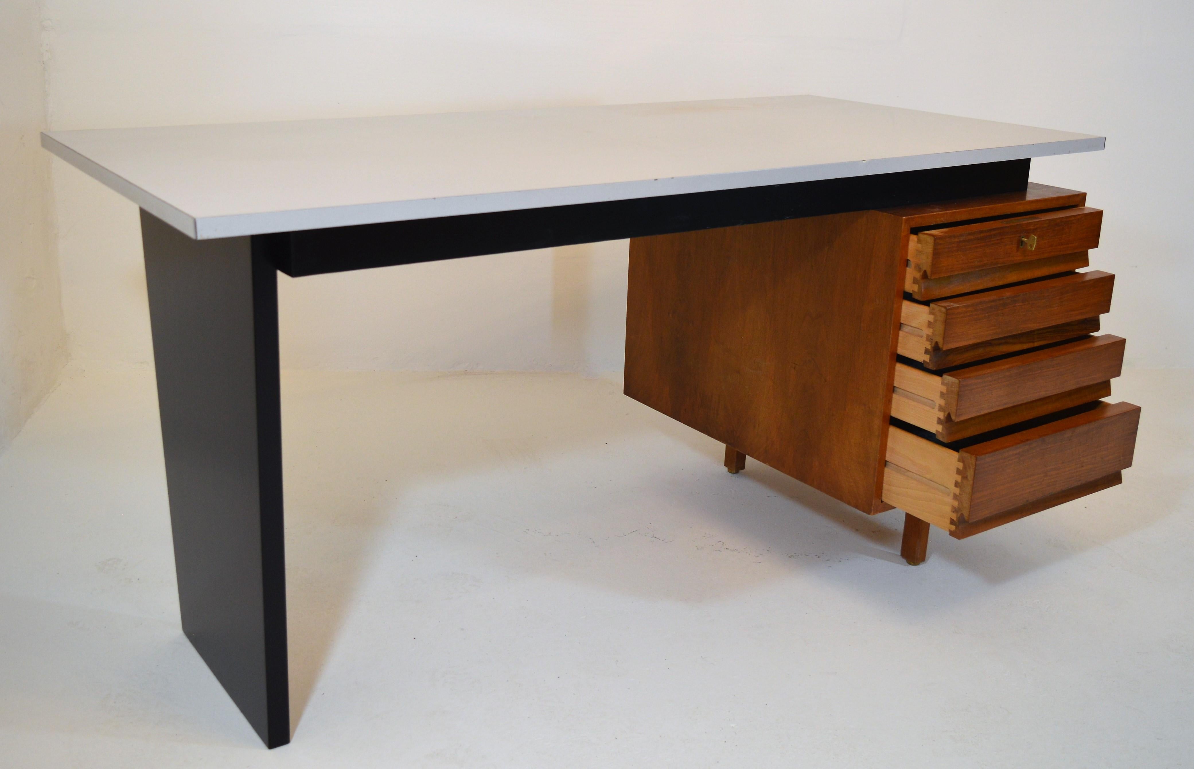 Mid-20th Century Minimalistic Writing-Desk by Jos De Mey , for Van Den Berghe & Pauvers, Belgium