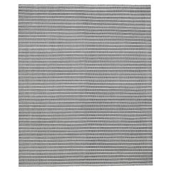 Minimilist Black and Ivory Stripped Designed Wool Flatweave  14'2''x17'2''