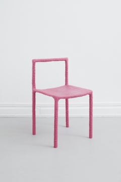 Zeitgenössischer rosa Stuhl, Minimal von Objekten des häufigen Interesses