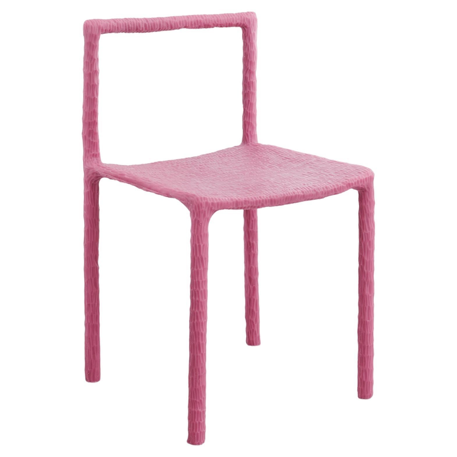 Zeitgenössischer rosa Stuhl, Minimal von Objekten des häufigen Interesses