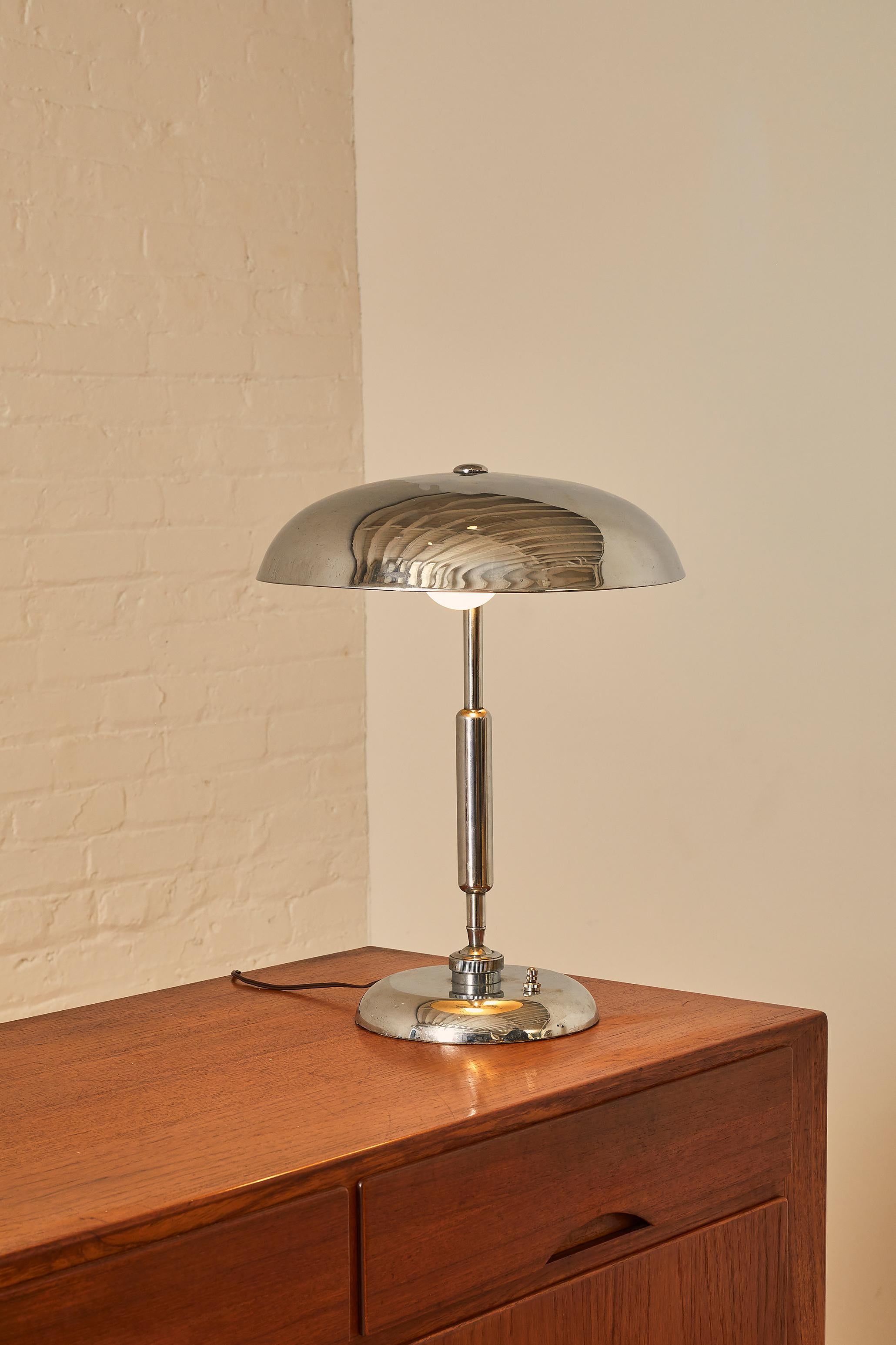 Ministerial Lamp designed by the Italian architect Giovanni Michelucci and made of chromed metal in 1940 by 