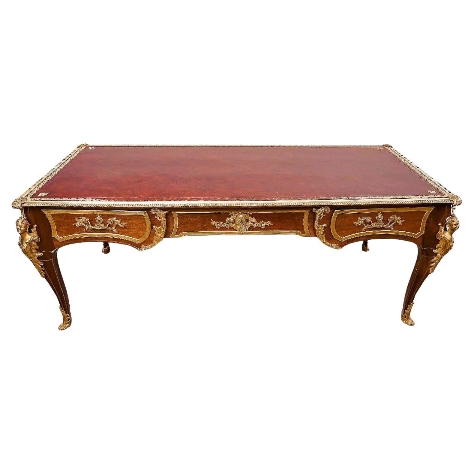 Minister's Desk, Regence Style, Late 19th Century or Early 20th Century. For Sale