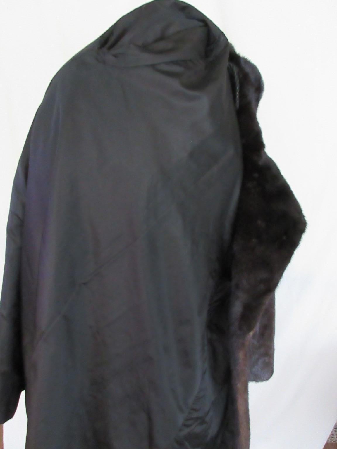Women's or Men's Mink Cape Style Fur Coat For Sale