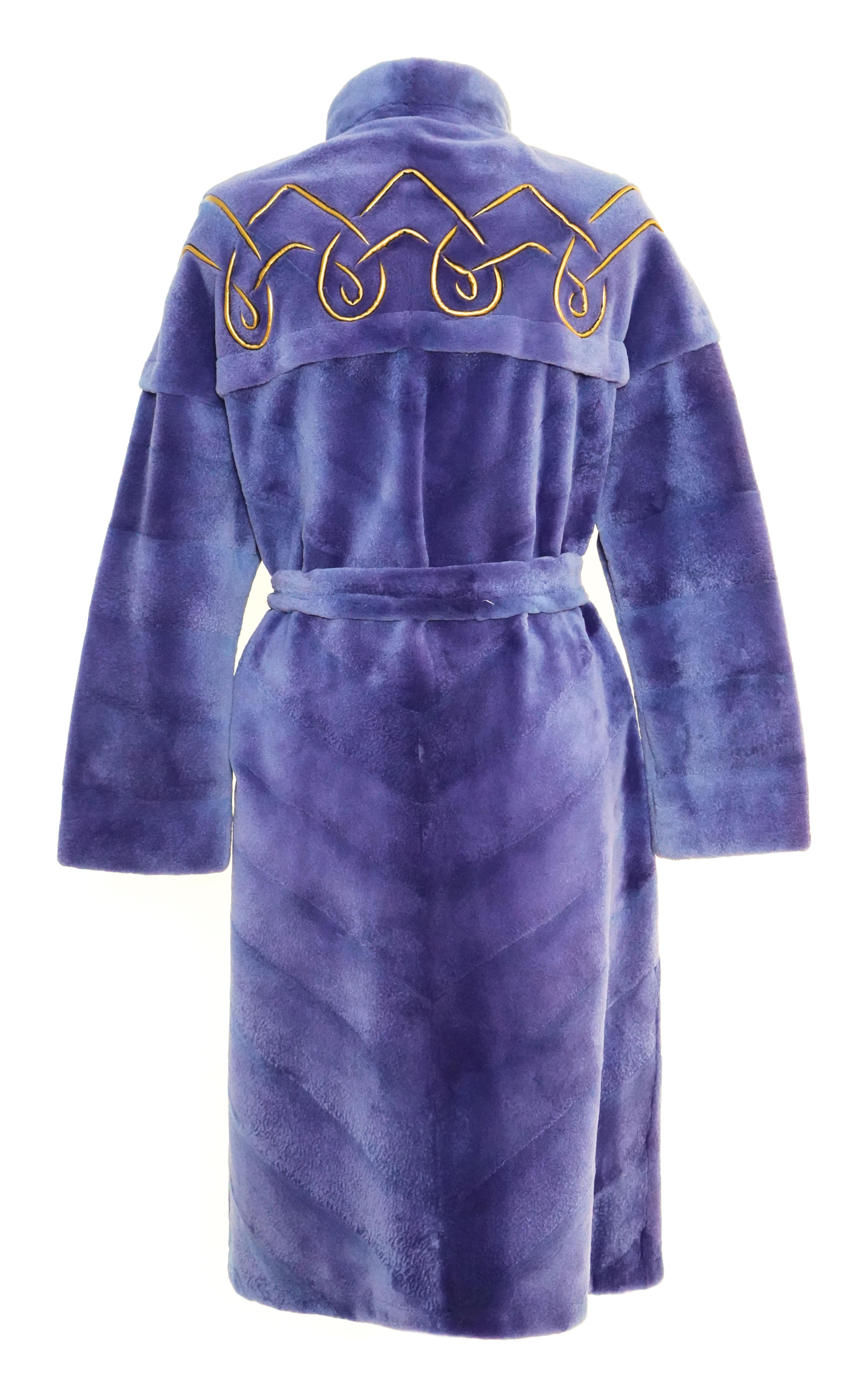 Purple Helen Yarmak Mink Coat For Sale