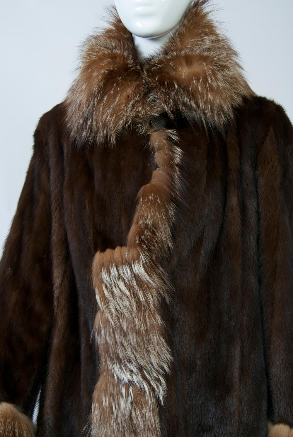 Mink Coat with Fox Trim 5