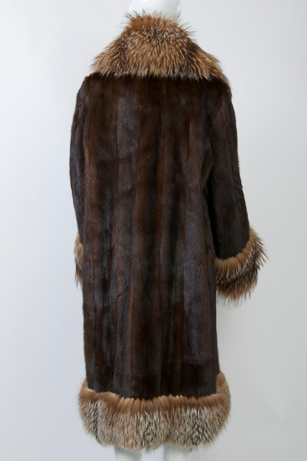 Mink Coat with Fox Trim 2
