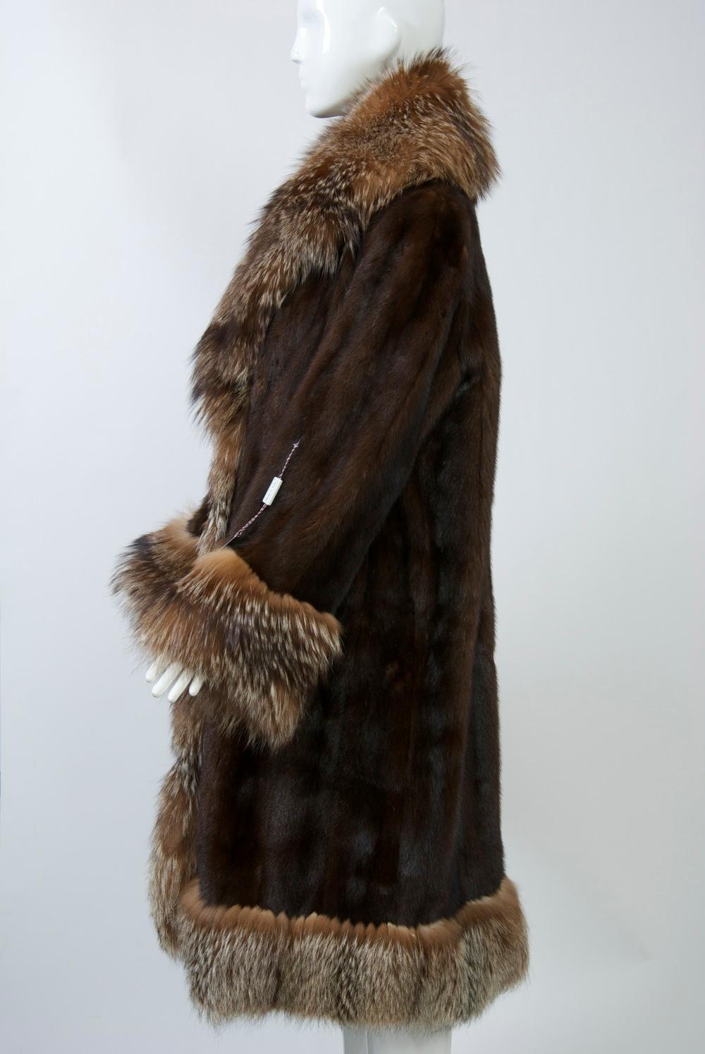 Mink Coat with Fox Trim 4