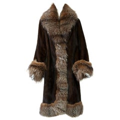 Mink Coat with Fox Trim