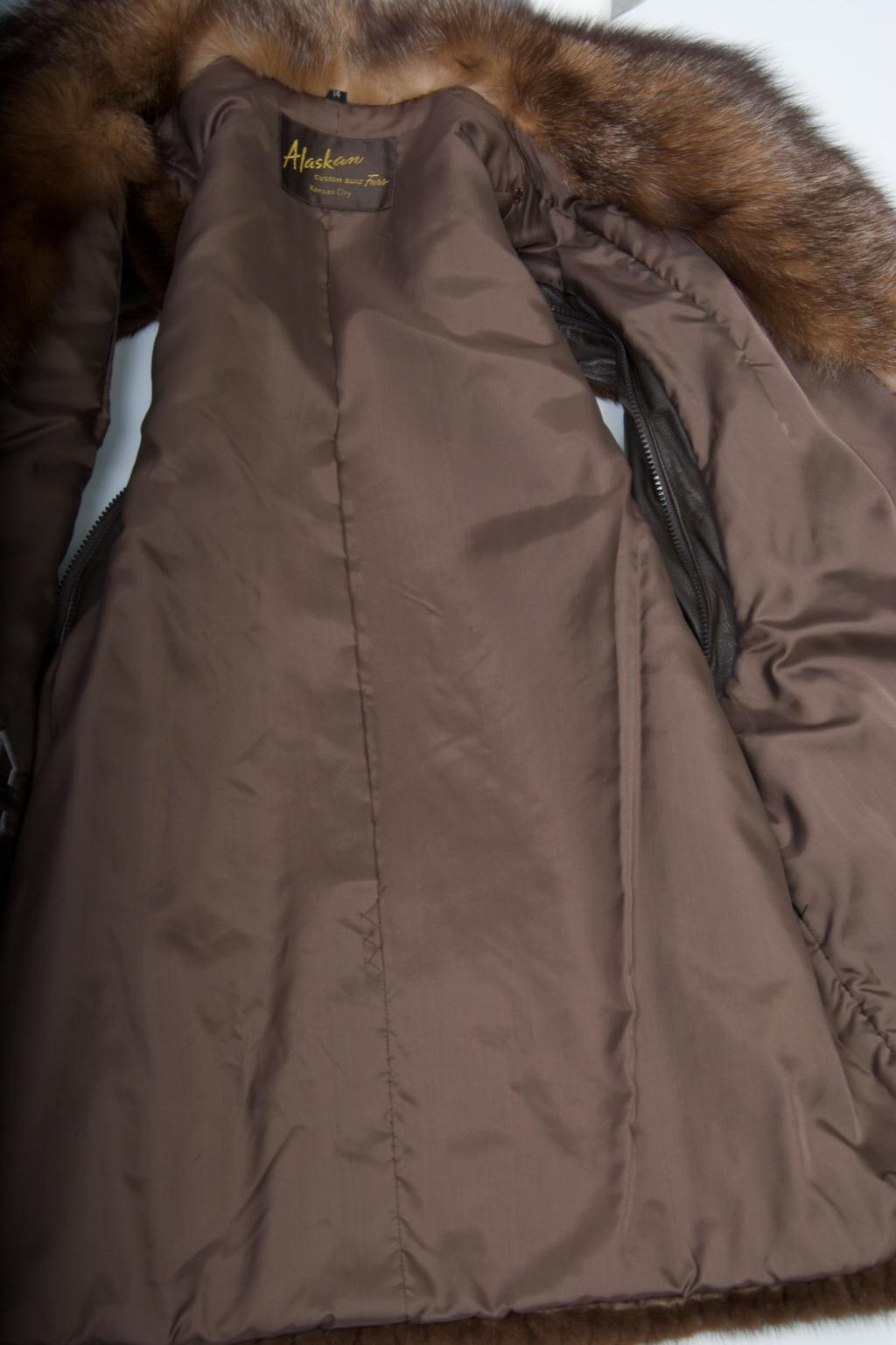 Nerz Cabrio Jacke/Weste mit Fuchsbesatz, Large im Angebot 8