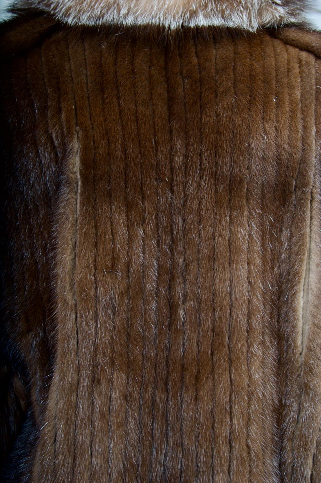 Nerz Cabrio Jacke/Weste mit Fuchsbesatz, Large im Angebot 1