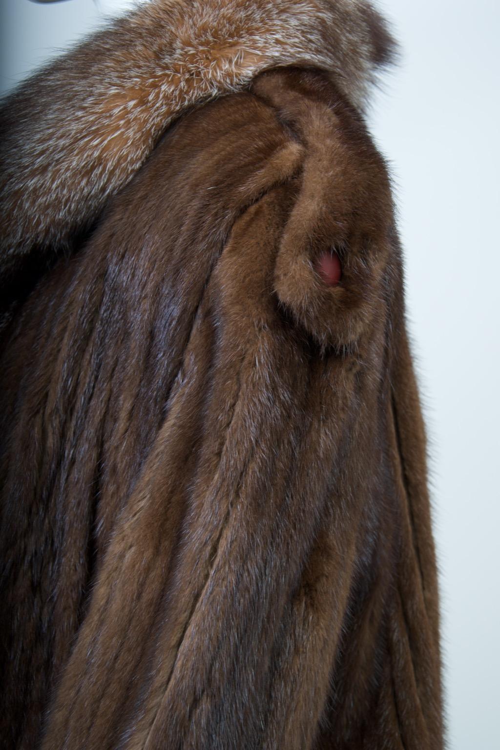 Nerz Cabrio Jacke/Weste mit Fuchsbesatz, Large im Angebot 3