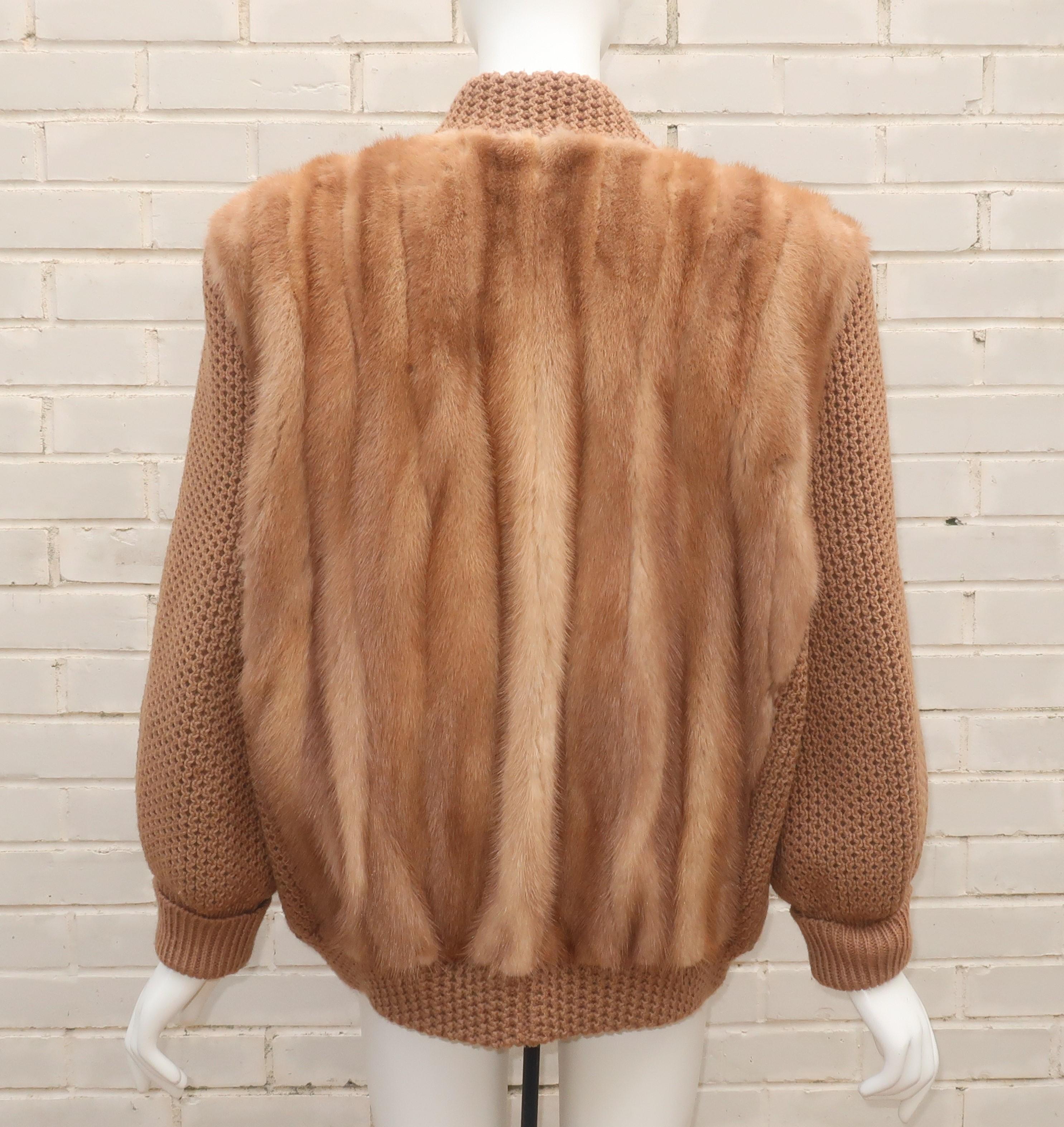 Mink Fur Cardigan Sweater Jacket, 1980’s 4