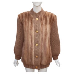 Mink Fur Cardigan Sweater Jacket, 1980’s