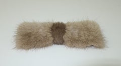 Mink Fur Clip On Bow Tie, 1960's