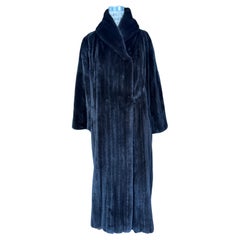 Mink Fur Coat Black Ranch Wide Collar Large Michael Kors