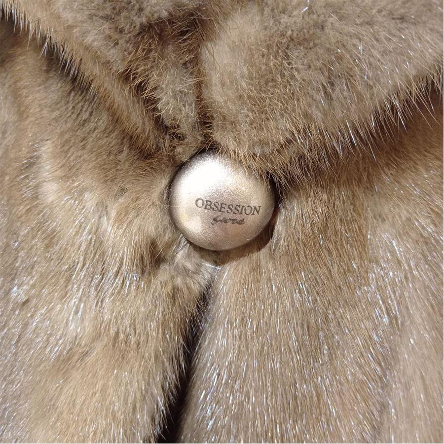 Brown Obsession Furs Mink fur jacket size 40 For Sale