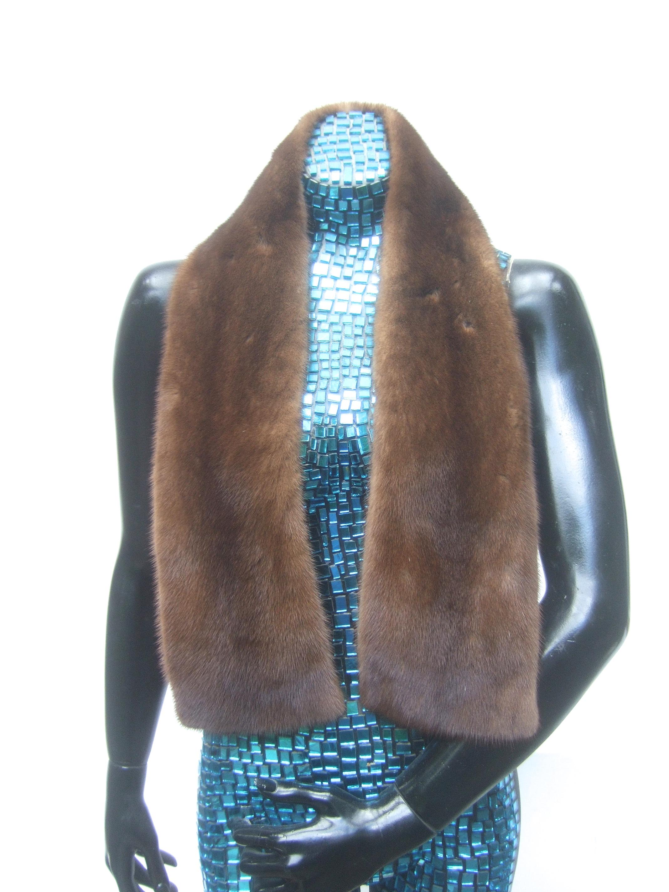 Mink Fur Plush Collar Designed by Pologeorgis from Neiman Marcus c 1990s For Sale 4